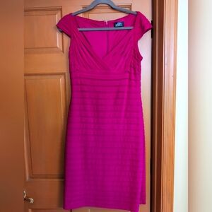 Adrianna Papell Fuchsia Midi Dress
